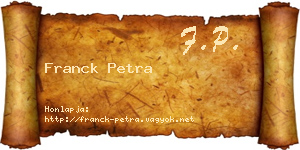 Franck Petra névjegykártya